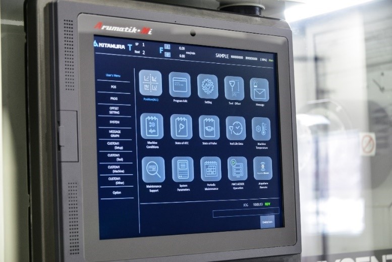 m&agrave;n h&igrave;nh điều khiển m&aacute;y phay CNC Kitamura Arumatik Mi 