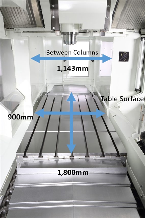 kh&ocirc;ng gian l&agrave;m việc m&aacute;y phay giường Kitamura Bridgecenter 6G