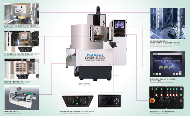 Kết cấu máy mài phẳng Kuroda dòng GSR-600