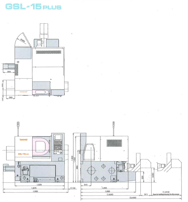 Bản vẽ k&iacute;ch thước m&aacute;y