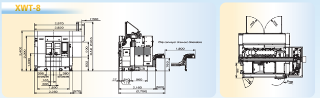 Bản vẽ m&aacute;y tiện CNC Takamaz XWT-8