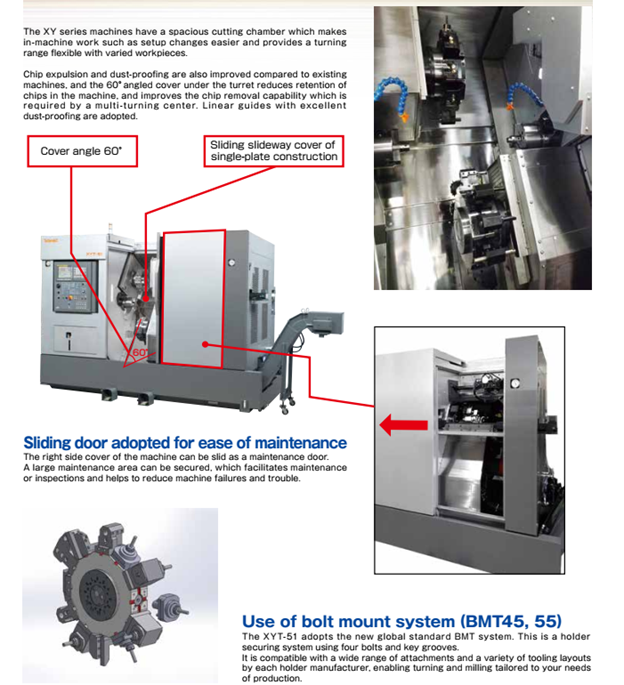 Buồng gia công rộng, thuận lợi cho thao tác trong máy – XYT-51