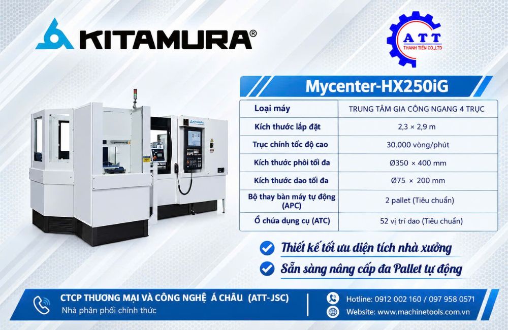 Mycenter-HX250iG l&agrave; d&ograve;ng m&aacute;y th&iacute;ch hợp khai th&aacute;c khả năng gia c&ocirc;ng đa mặt