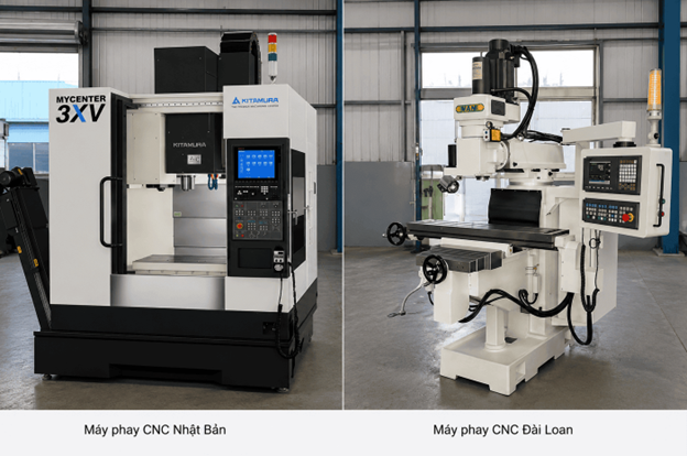 So sánh máy phay CNC Nhật Bản và Đài Loan khi đầu tư xưởng cơ khí