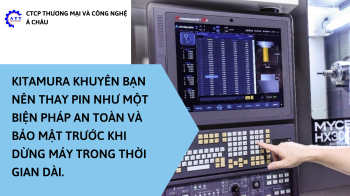 KITAMURA KHUYÊN BẠN NÊN THAY PIN NHƯ MỘT BIỆN PHÁP AN TOÀN VÀ BẢO MẬT TRƯỚC KHI DỪNG MÁY TRONG THỜI GIAN DÀI.